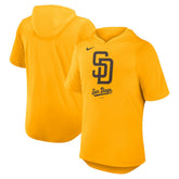 San Diego Padres Nike Tri-Blend Hoodie T-Shirt - Gold Hoodies