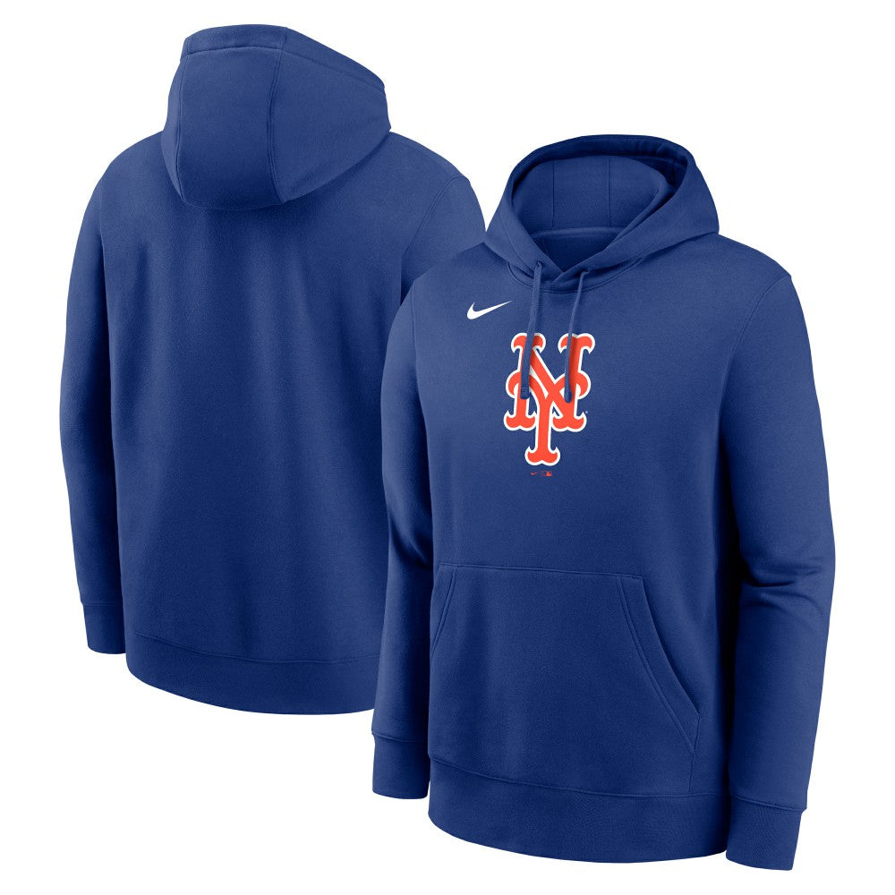 New York Mets Nike Logo Club Fleece Hoodie - Royal Hoodies