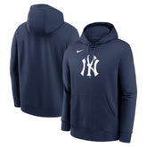 New York Yankees Nike Logo Club Fleece Hoodie - Navy Hoodies