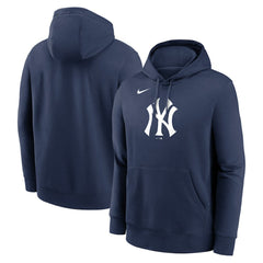 New York Yankees Nike Logo Club Fleece Hoodie - Navy Hoodies
