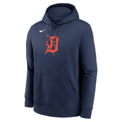 Detroit Tigers Nike Logo Club Fleece Hoodie - Navy Hoodies