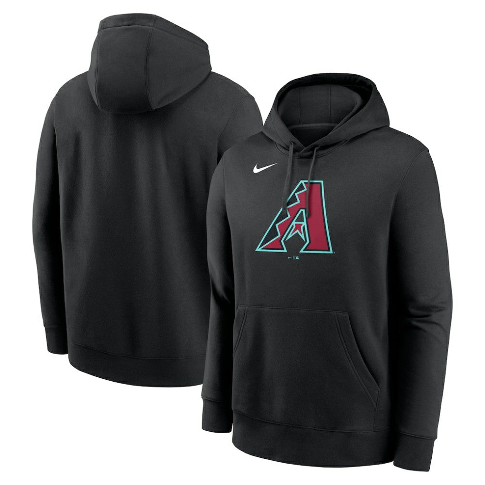 Arizona Diamondbacks Nike Logo Club Fleece Hoodie - Black Hoodies