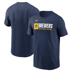 Milwaukee Brewers Nike Team Block T-Shirt - Navy T-shirts