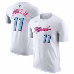 Jaime Jaquez Jr. Miami Heat 2024/25 City Edition Vice Name & Number T-Shirt White