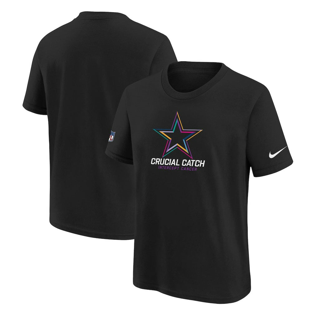 Dallas Cowboys Youth 2024 NFL Crucial Catch T-Shirt Black