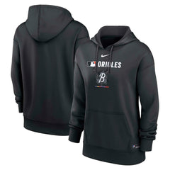 Baltimore Orioles Nike Women's City Connect Authentic Collection Therma-FIT Hoodie - Black Hoodies