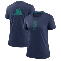 Seattle Mariners Nike Women's Authentic Collection Early Work Tri-Blend T-Shirt - Navy T-shirts