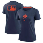 Houston Astros Nike Women's Authentic Collection Early Work Tri-Blend T-Shirt - Navy T-shirts
