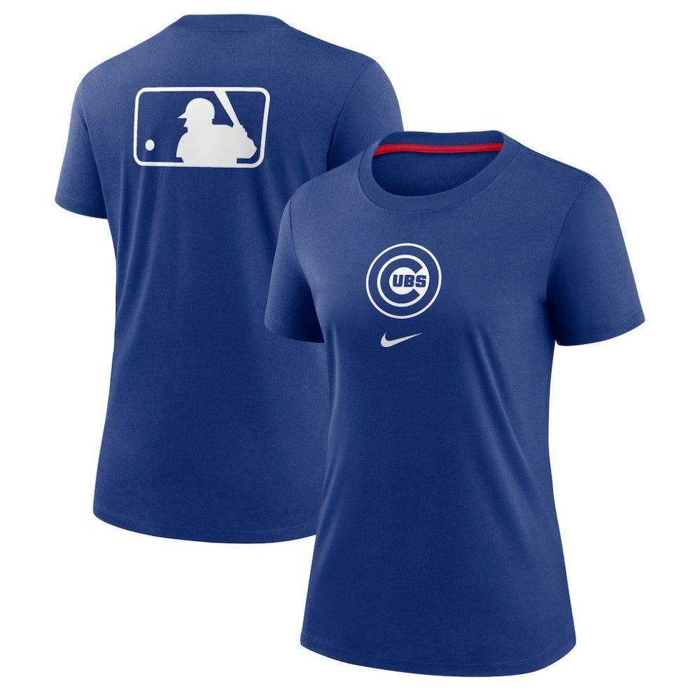 Chicago Cubs Nike Women's Authentic Collection Early Work Tri-Blend T-Shirt - Royal T-shirts