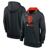 San Francisco Giants Nike Women's Authentic Collection Therma-FIT Hoodie - Black Hoodies