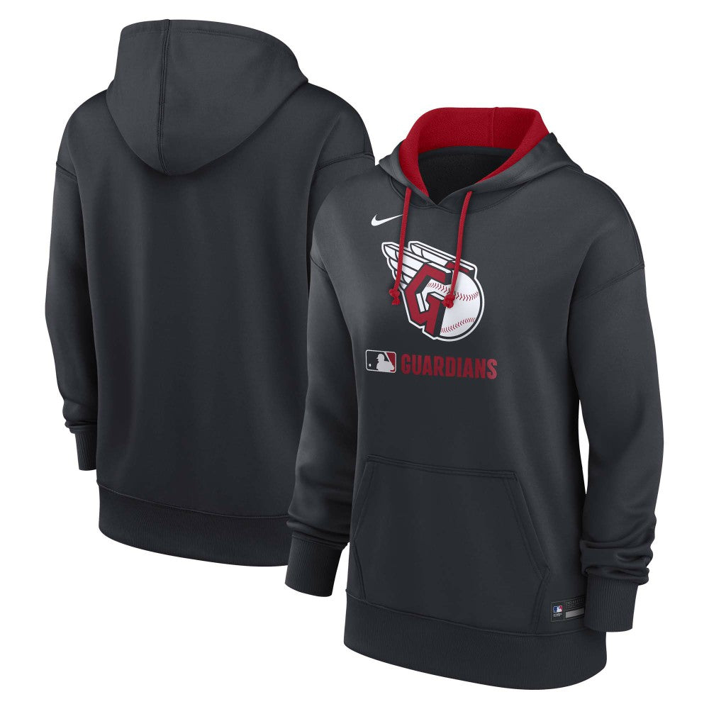 Cleveland Guardians Nike Women's Authentic Collection Therma-FIT Hoodie - Navy Hoodies