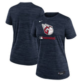 Cleveland Guardians Nike Women's Authentic Collection Velocity Dri-FIT T-Shirt - Navy T-shirts