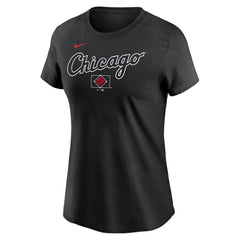 Chicago White Sox Nike Women's 2025 City Connect Wordmark T-Shirt - Black T-shirts