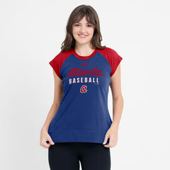 Atlanta Braves Nike Women's Cooperstown Collection Raglan Dri-FIT T-Shirt - Navy/Red T-shirts