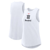 Texas Rangers Nike Women's City Connect Tricode High Neck Dri-FIT Tank Top - White Tanks