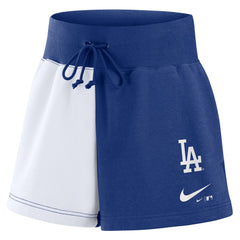 Los Angeles Dodgers Nike Women's Color-Block Phoenix Fleece Lounge Shorts - Royal/White Shorts