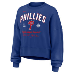 Philadelphia Phillies Nike Women's Oversized High Hip Pullover Sweatshirt - Royal Pullover