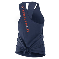 Houston Astros Nike Open-Back Crisscross Dri-FIT Tank Top - Navy Tanks