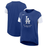 Los Angeles Dodgers Nike Women's Flowy Fashion Tri-Blend Dri-FIT T-Shirt - Royal T-shirts
