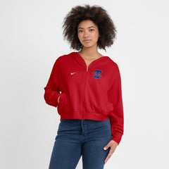 Philadelphia Phillies Nike Women's Cropped Chill Full-Zip Hoodie - Red Hoodies
