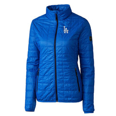 Los Angeles Dodgers Cutter & Buck Women's Rainier PrimaLoft Eco Insulated Full-Zip Puffer Jacket - Royal Jackets