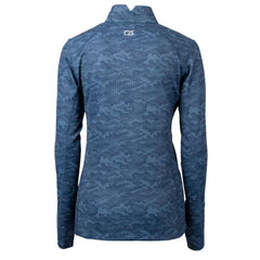 Seattle Mariners Cutter & Buck Women's Traverse Camo Print Stretch Quarter-Zip Top - Navy Tops