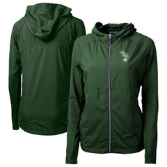 Athletics Cutter & Buck Women's Adapt Eco Knit Hybrid Recycled Full-Zip Hoodie - Green Hoodies