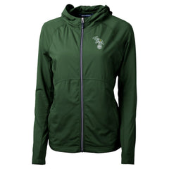 Athletics Cutter & Buck Women's Adapt Eco Knit Hybrid Recycled Full-Zip Hoodie - Green Hoodies