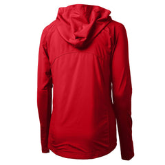 Cincinnati Reds Cutter & Buck Women's Cooperstown Collection Adapt Eco Knit Hybrid Recycled Full-Zip Hoodie - Red Hoodies