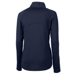 Los Angeles Dodgers Cutter & Buck Women's DryTec Adapt Eco Knit Stretch Recycled Raglan Half-Zip Top - Navy Tops
