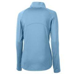 Philadelphia Phillies Cutter & Buck Women's Cooperstown Collection DryTec Adapt Eco Knit Stretch Recycled Raglan Half-Zip Top - Powder Blue Tops