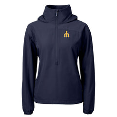 Seattle Mariners Cutter & Buck Women's Charter Eco Recycled Half-Zip Anorak Jacket - Navy Jackets