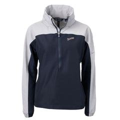 San Diego Padres Cutter & Buck Women's Cooperstown Collection Charter Eco Recycled Half-Zip Anorak Jacket - Navy Jackets