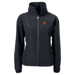 Baltimore Orioles Cutter & Buck Women's Charter Eco Recycled Full-Zip Jacket - Black Jackets