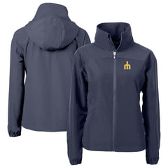Seattle Mariners Cutter & Buck Women's Charter Eco Recycled Full-Zip Jacket - Navy Jackets