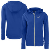Kansas City Royals Cutter & Buck Women's Daybreak Eco Recycled Full-Zip Hoodie Jacket - Royal Jackets