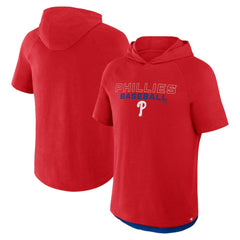 Philadelphia Phillies Fanatics Clubhouse Optimal Play Raglan Hoodie T-Shirt - Red Hoodies