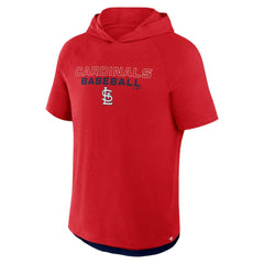 St. Louis Cardinals Fanatics Clubhouse Optimal Play Raglan Hoodie T-Shirt - Red Hoodies