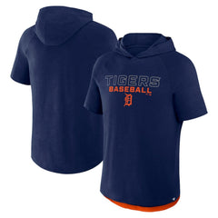 Detroit Tigers Fanatics Clubhouse Optimal Play Raglan Hoodie T-Shirt - Navy Hoodies