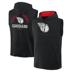 Cleveland Guardians Fanatics Fire Speed Sleeveless Pullover Hoodie - Black Hoodies