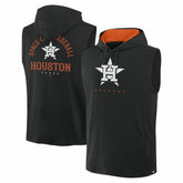 Houston Astros Fanatics Fire Speed Sleeveless Pullover Hoodie - Black Hoodies