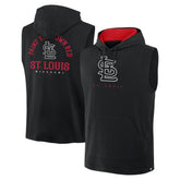 St. Louis Cardinals Fanatics Fire Speed Sleeveless Pullover Hoodie - Black Hoodies