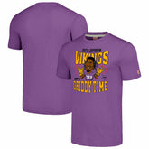 Justin Jefferson Minnesota Vikings Homage Unisex Caricature Player Tri-Blend T-Shirt Heathered Purple