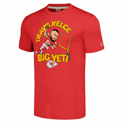 Travis Kelce Kansas City Chiefs Homage Unisex Caricature Player Tri-Blend T-Shirt Red