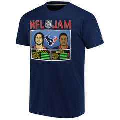 C.J. Stroud & Stefon Diggs Houston Texans Homage Unisex NFL Jam Tri-Blend T-Shirt Navy