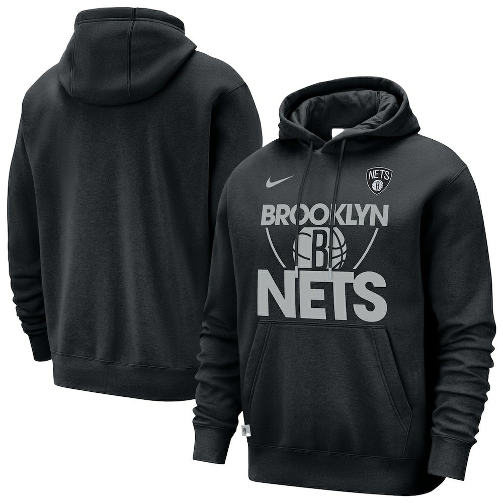 Brooklyn Nets Courtside Club Pullover Hoodie Black