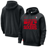 Philadelphia 76ers Courtside Club Pullover Hoodie Black