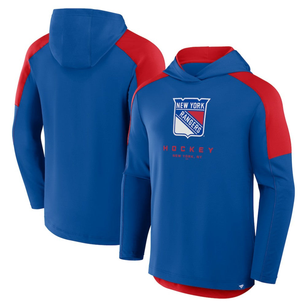 NHL New York Rangers Fanatics Meta Game Transitional Pullover Hoodie - Blue