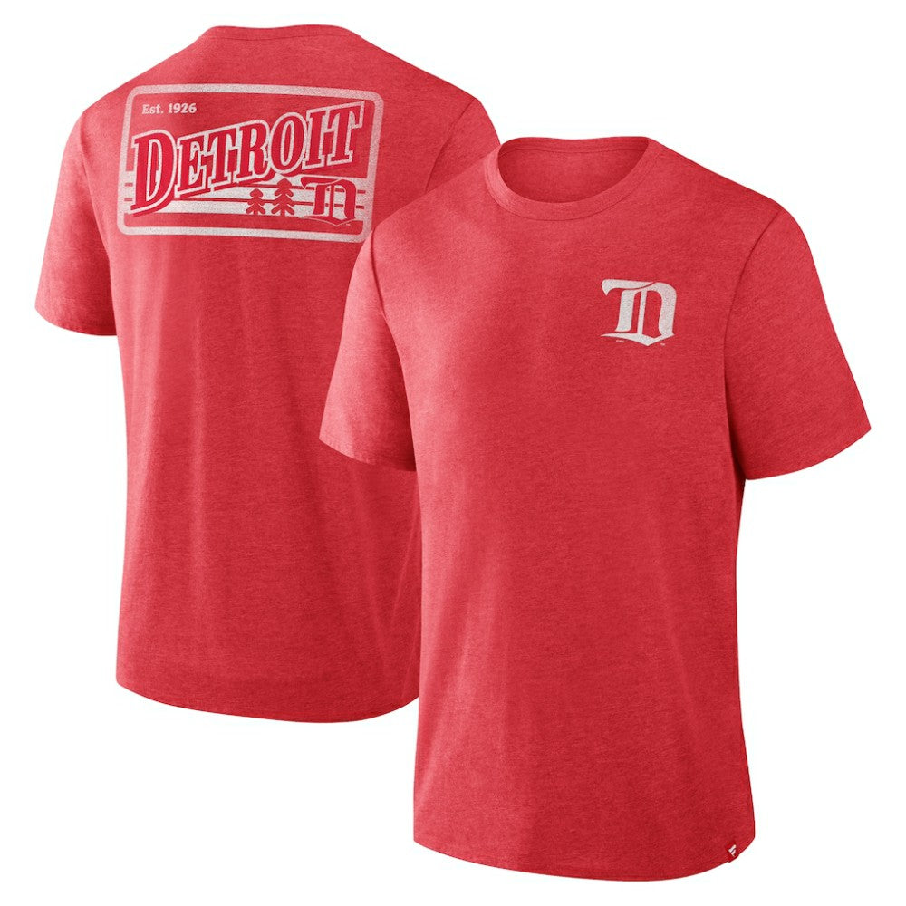 NHL Detroit Red Wings Fanatics Fan Lanes Tri-Blend T-Shirt - Heather Red