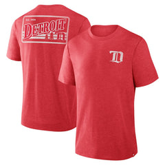 NHL Detroit Red Wings Fanatics Fan Lanes Tri-Blend T-Shirt - Heather Red